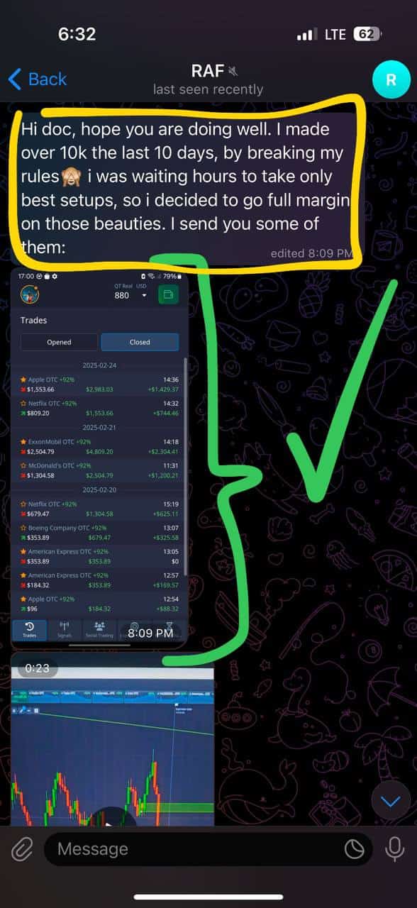 Binary options student trading result 13